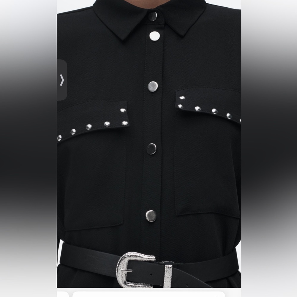 Women Zara STUDDED MINI DRESS